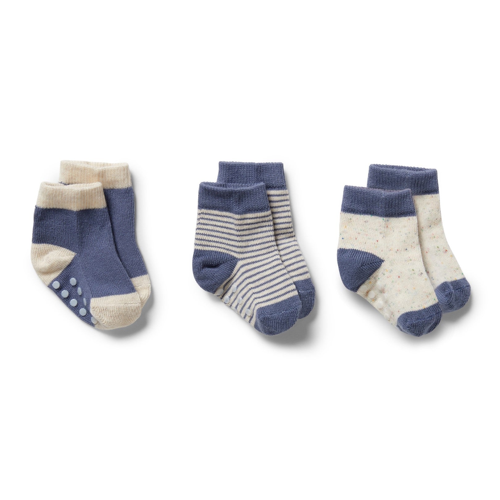 Organic 3 Pack Baby Socks Rain Drop