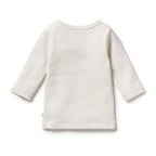 Organic Stripe Rib Long Sleeved Top Clay