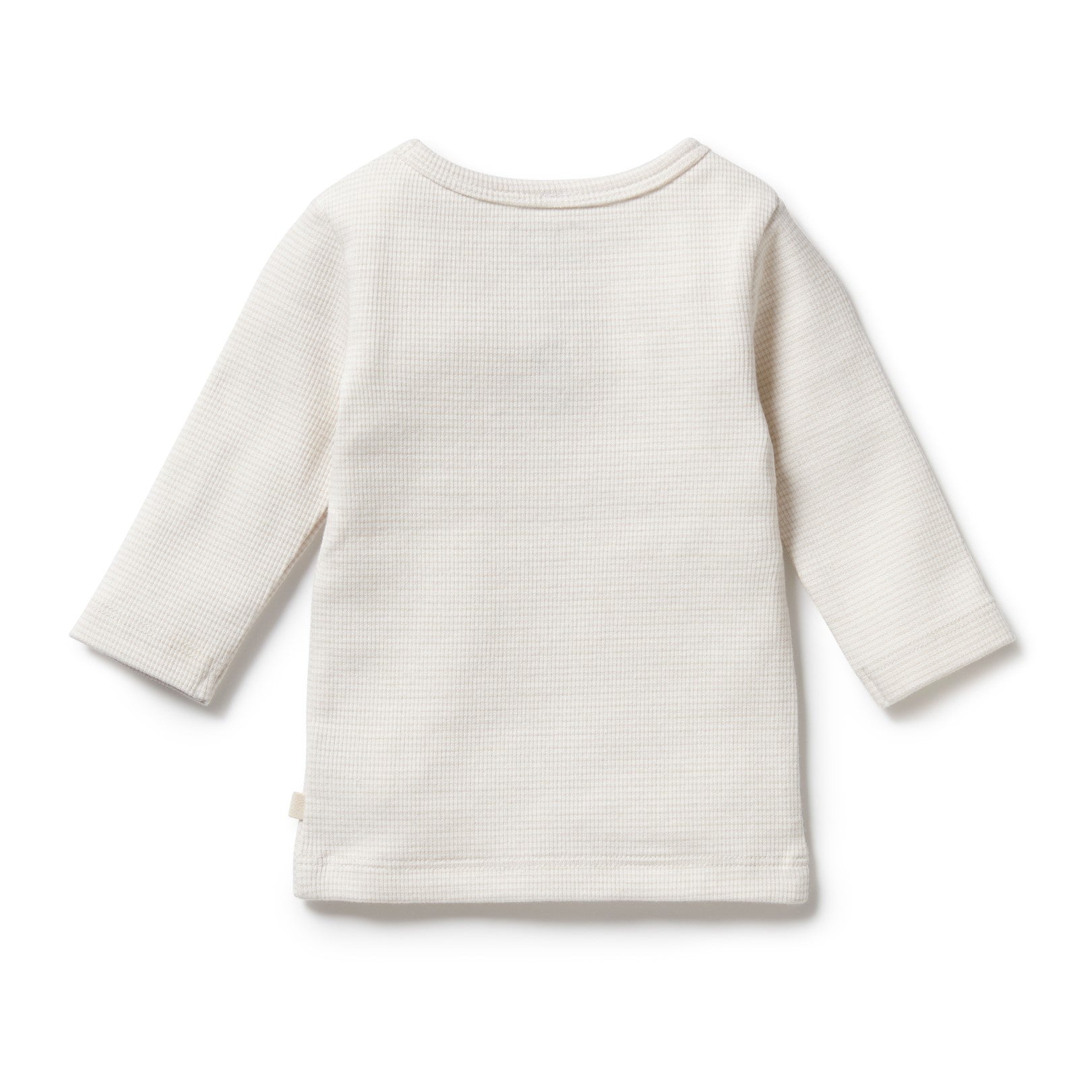 Organic Stripe Rib Long Sleeved Top Clay