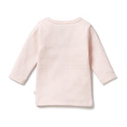Organic Stripe Rib Long Sleeved Top Cantaloupe