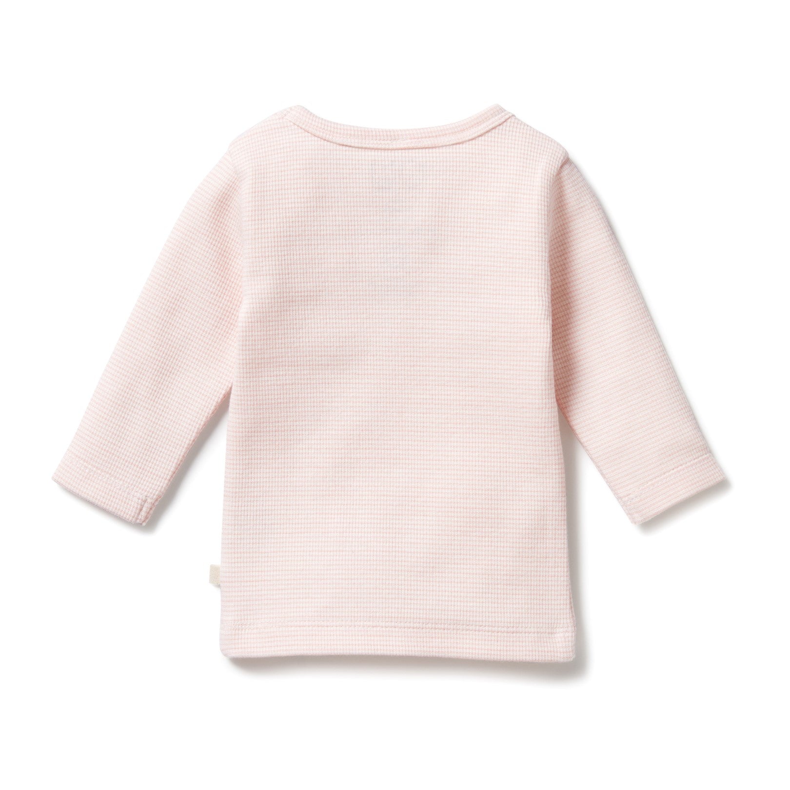 Organic Stripe Rib Long Sleeved Top Cantaloupe
