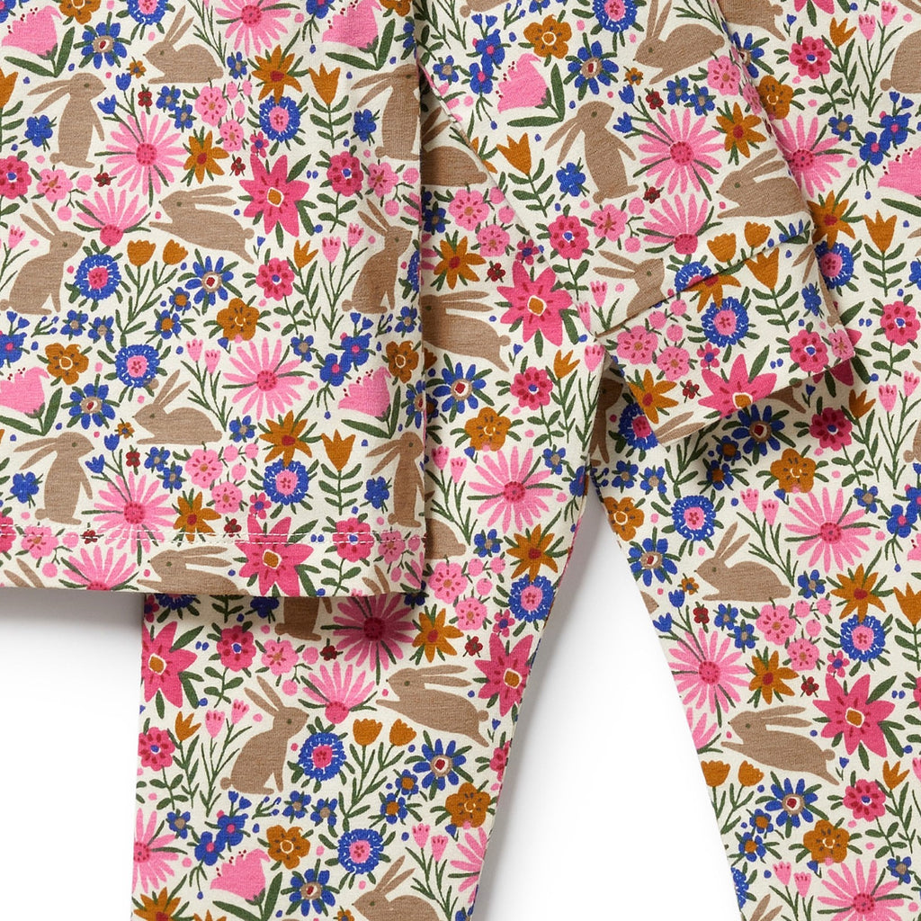Organic Long Sleeved Pyjamas - Bunny Hop