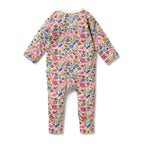 Organic Zipsuit With Feet - Bunny Hop