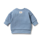 Organic Quilted Sweat - Storm Blue