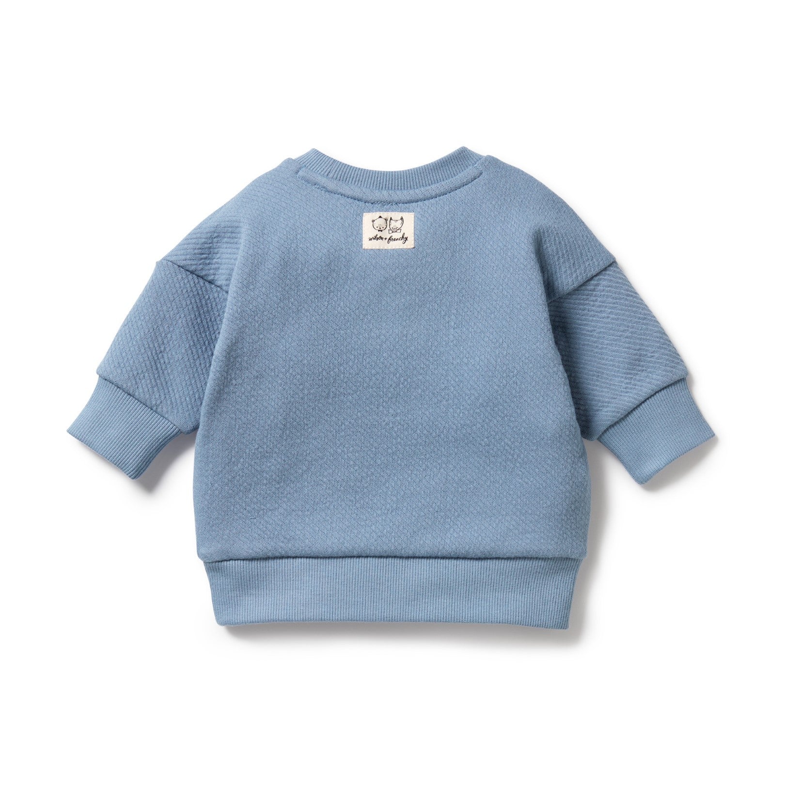 Organic Quilted Sweat - Storm Blue