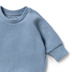 Organic Quilted Sweat - Storm Blue
