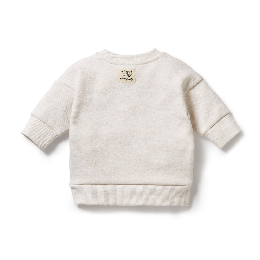 Wilson and Frenchy Organic Quilted Sweat - Oatmeal