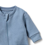 Organic Quilted Growsuit - Storm Blue