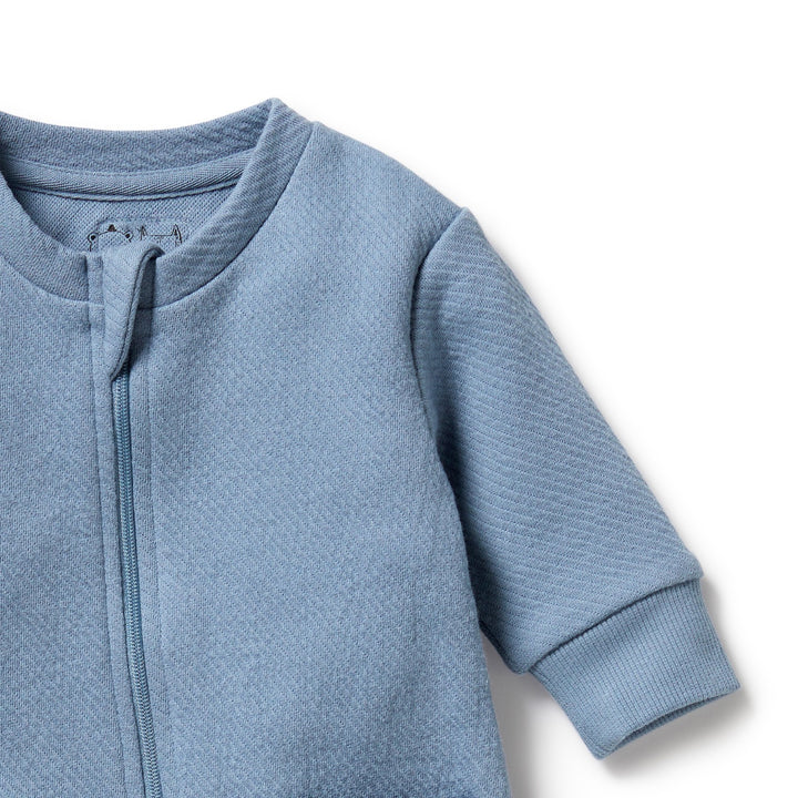 Wilson and Frenchy Organic Quilted Growsuit - Storm Blue