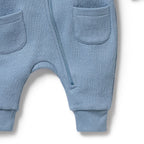 Organic Quilted Growsuit - Storm Blue