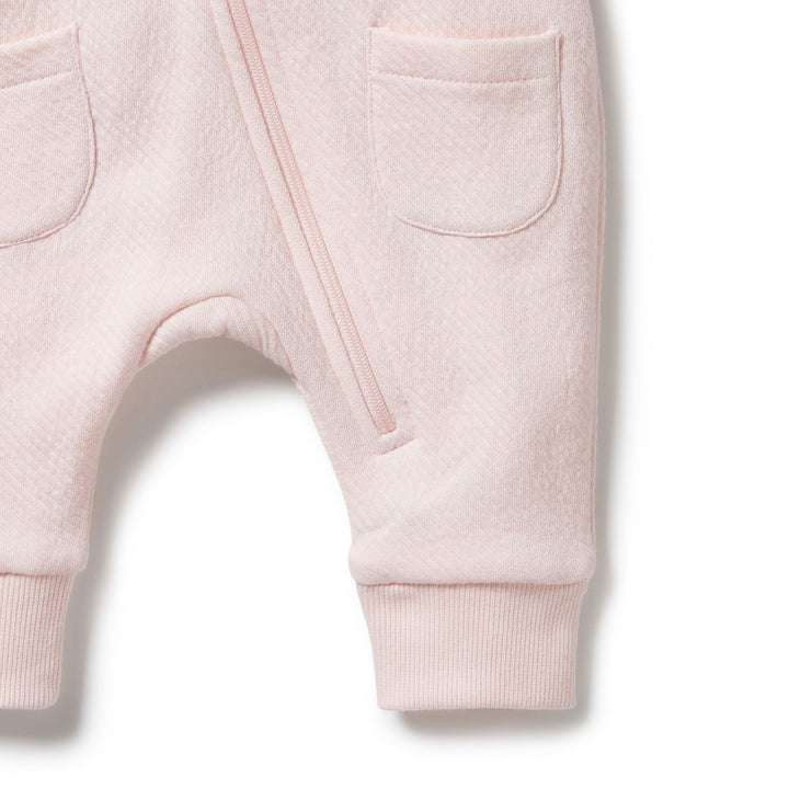 Wilson and Frenchy Organic Quilted Growsuit - Pink