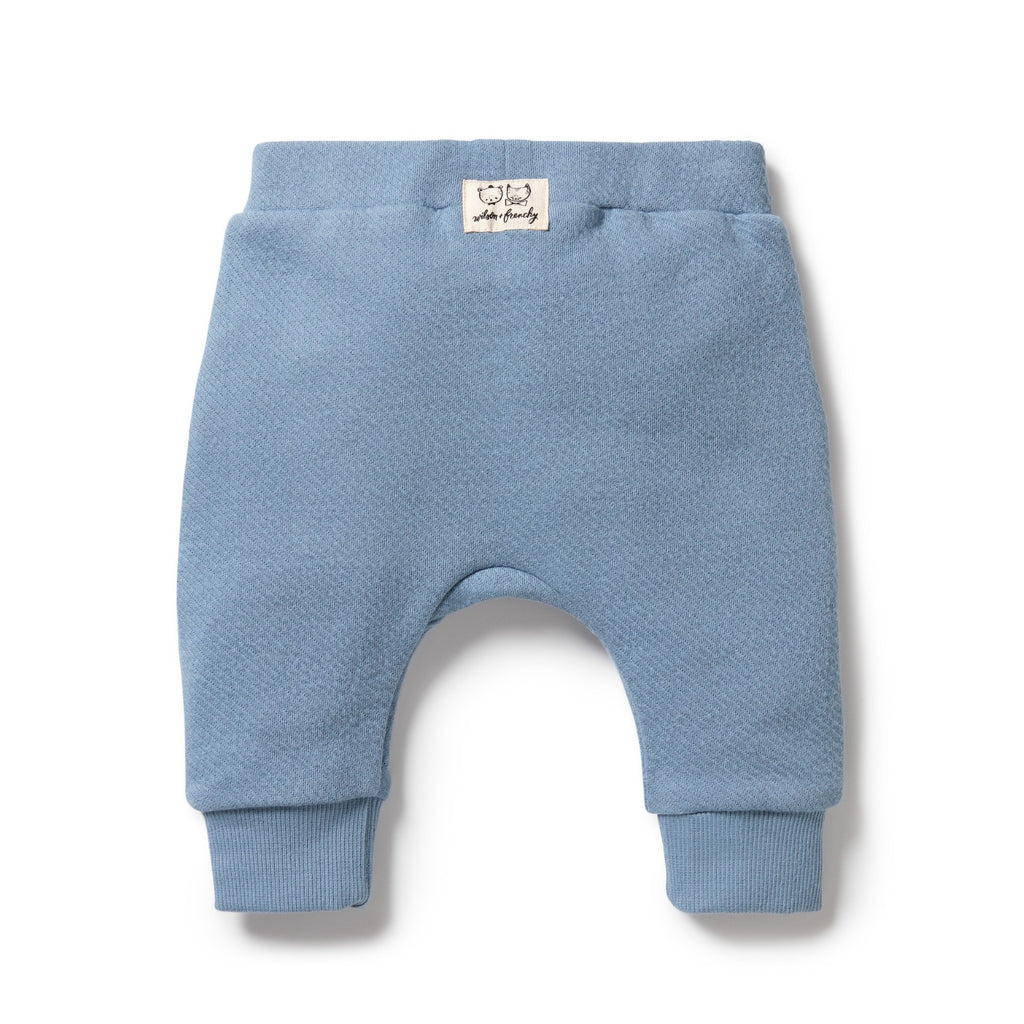 Organic Quilted Pant - Storm Blue