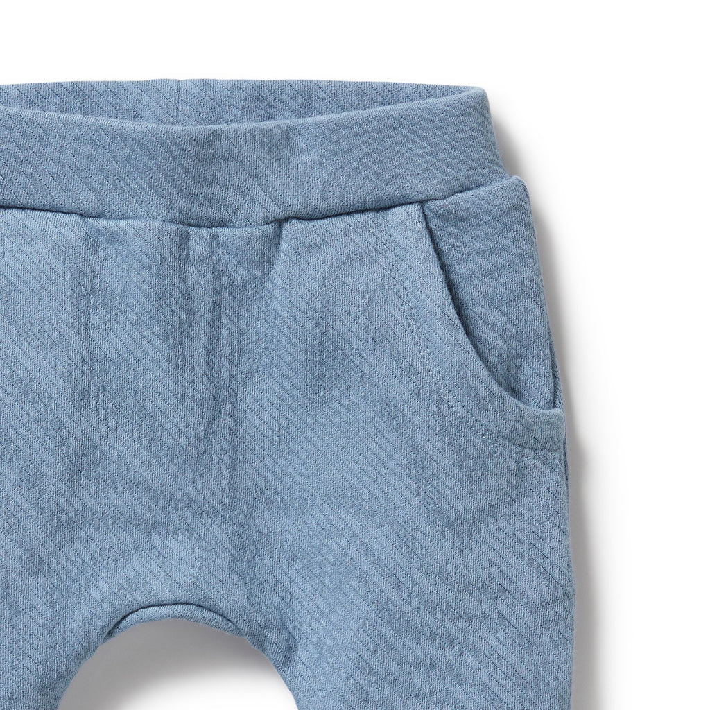 Organic Quilted Pant - Storm Blue