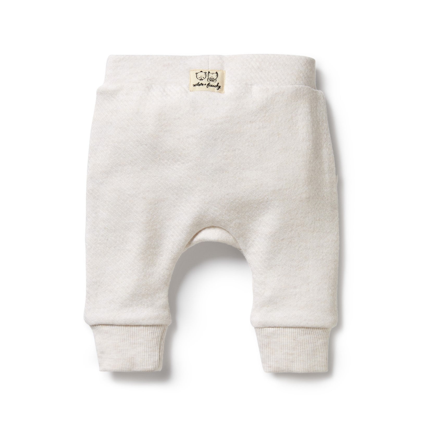 Organic Quilted Pant - Oatmeal