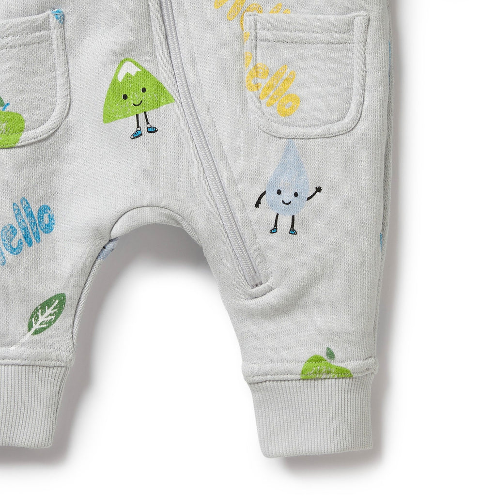 Organic Terry Growsuit - Hello