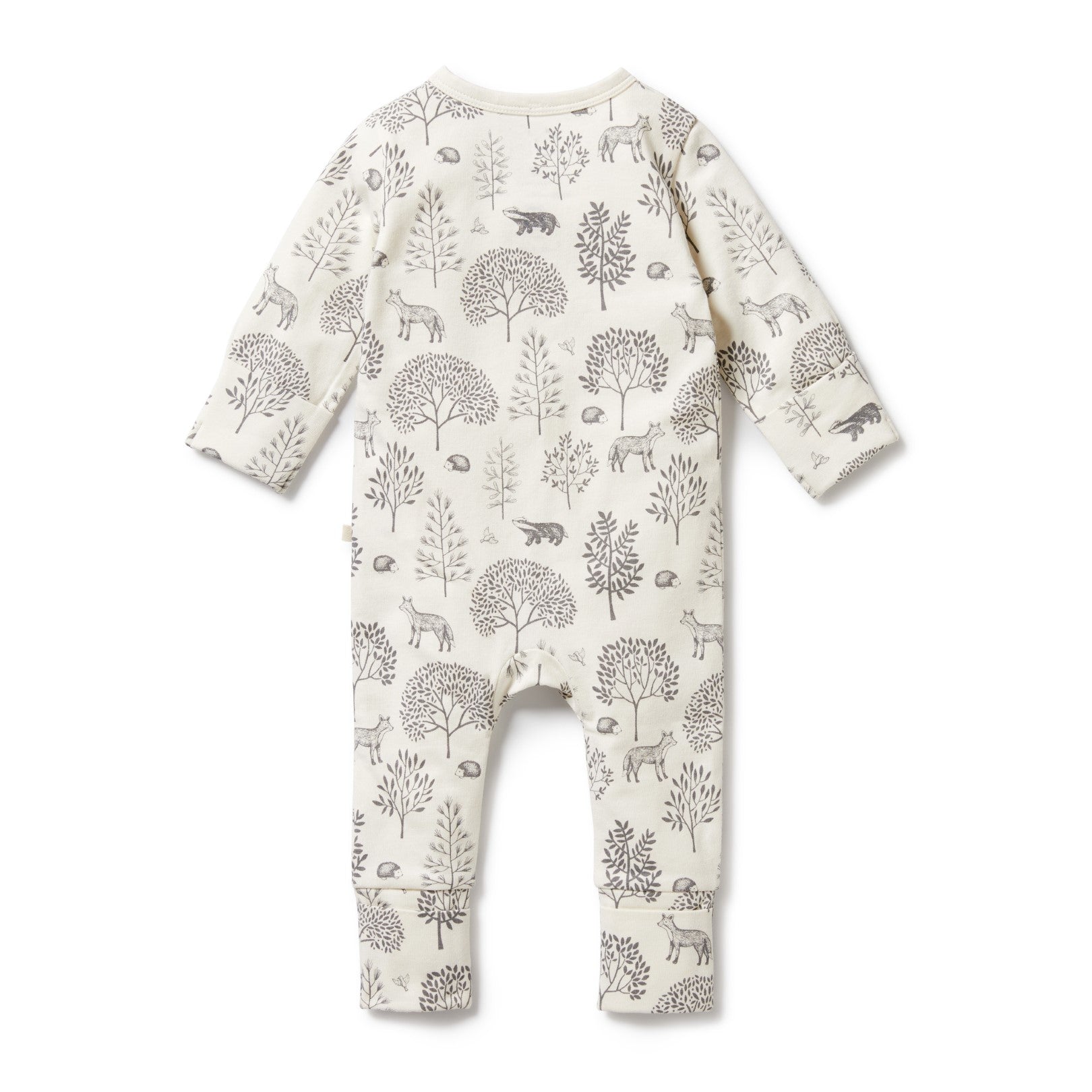 Organic Zipsuit with Feet - Woodland