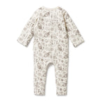 Organic Zipsuit with Feet - Tribal Woods