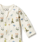 Organic Zipsuit with Feet - Petit Garden