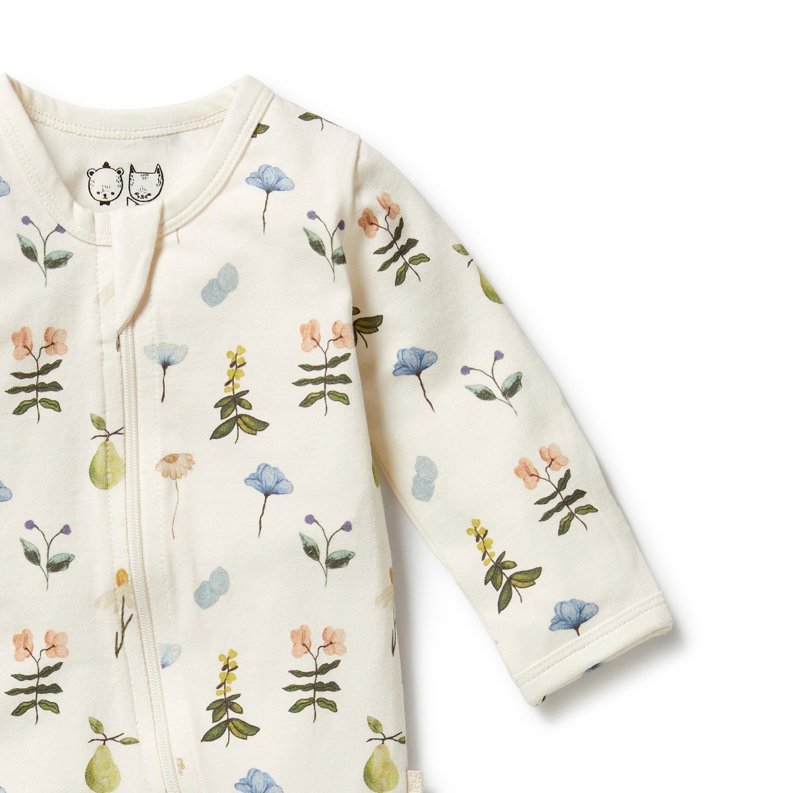 Organic Zipsuit with Feet - Petit Garden