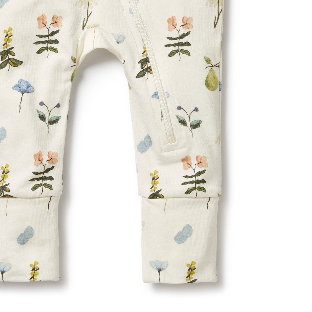 Wilson and Frenchy Organic Zipsuit with Feet - Petit Garden