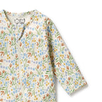 Organic Zipsuit with Feet - Tinker Floral