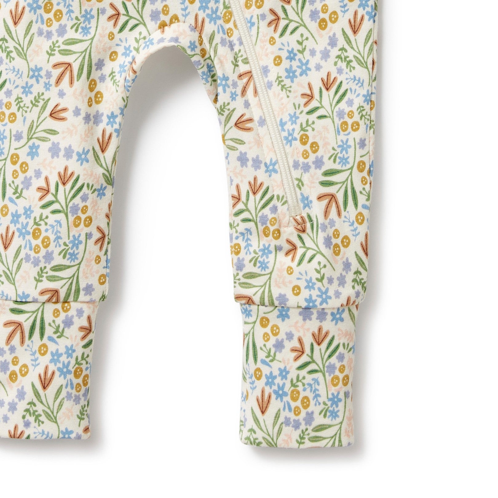 Organic Zipsuit with Feet - Tinker Floral