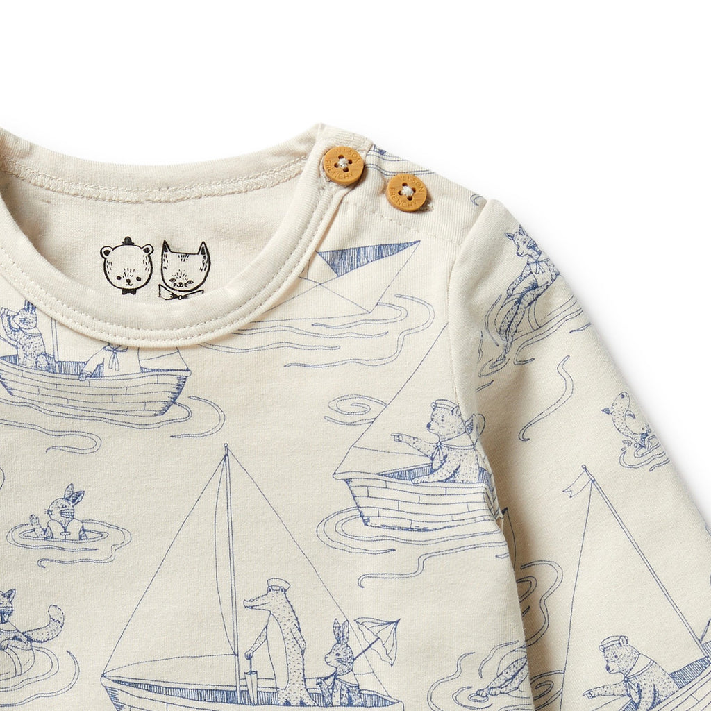 Organic Bodysuit - Sail Away