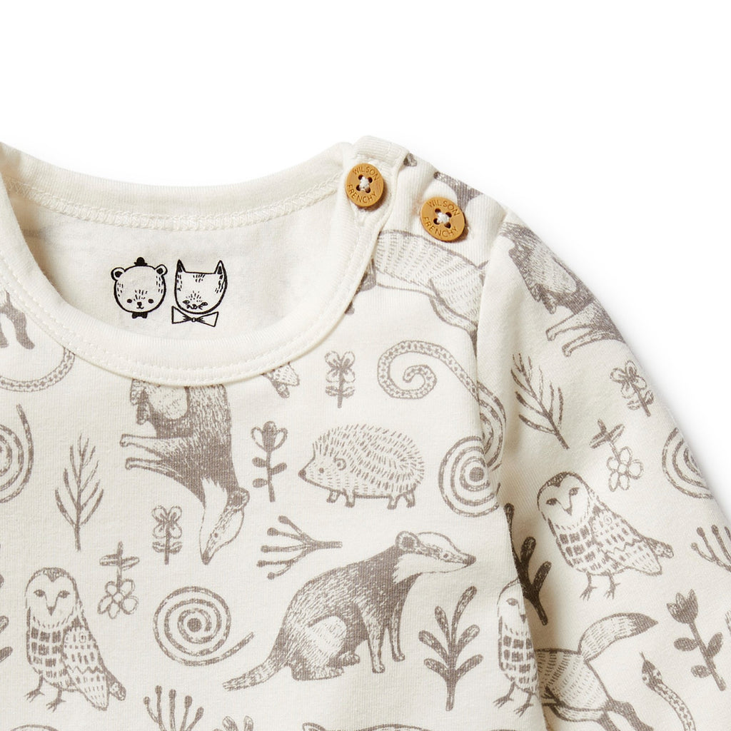 Organic Bodysuit - Tribal Woods
