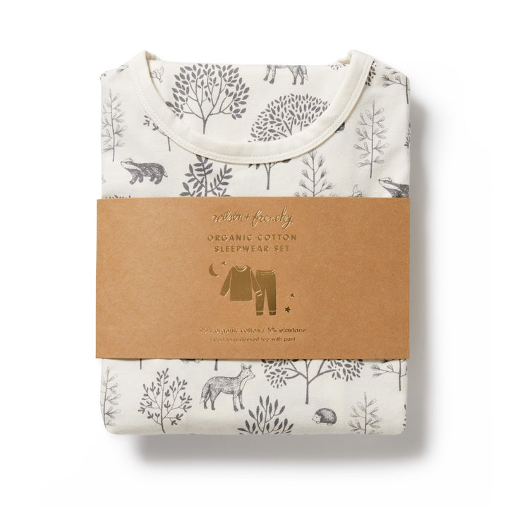 Wilson and Frenchy Organic Long Sleeved Pyjamas - Woodland