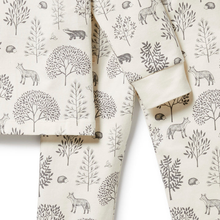 Wilson and Frenchy Organic Long Sleeved Pyjamas - Woodland