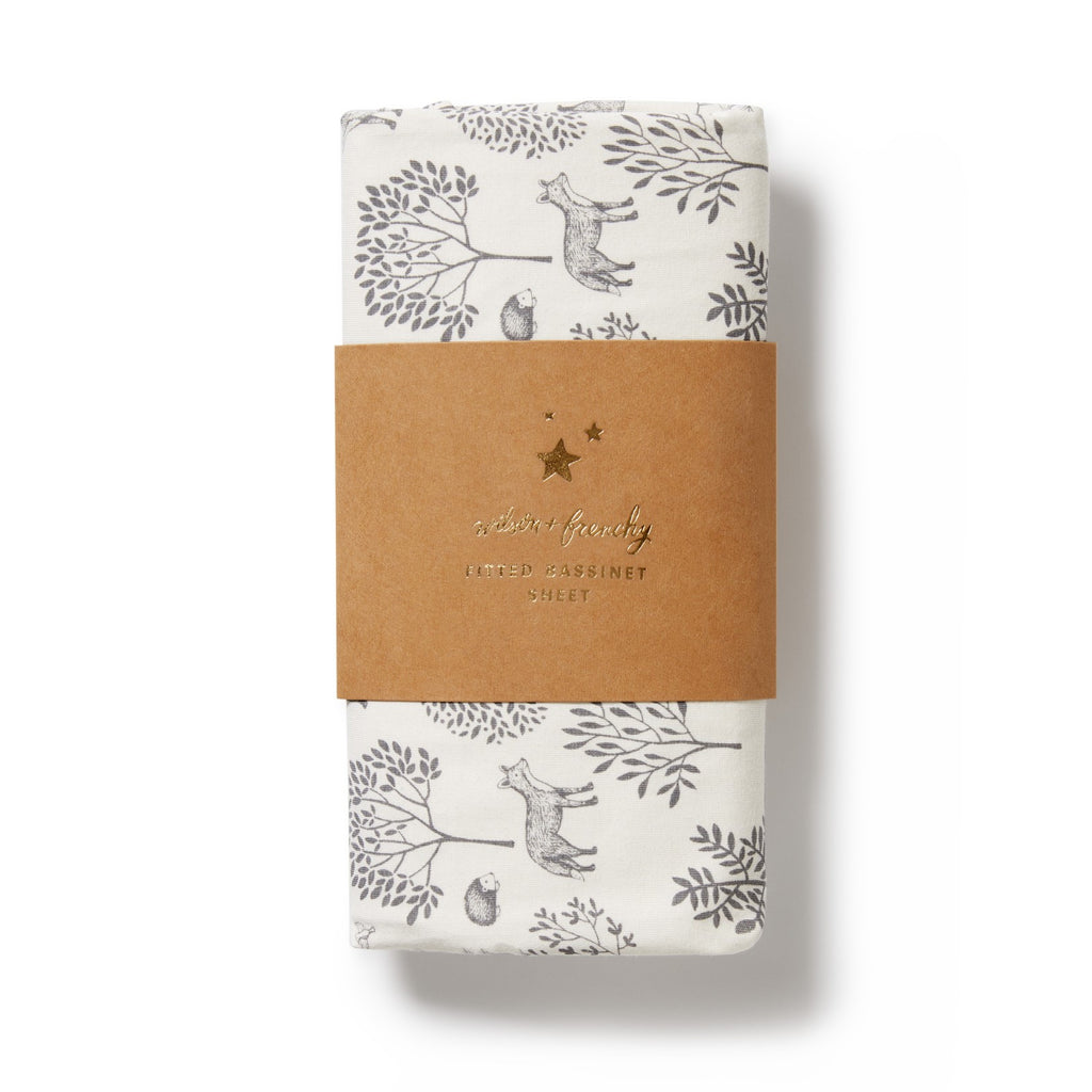 Organic Bassinet Sheet - Woodland