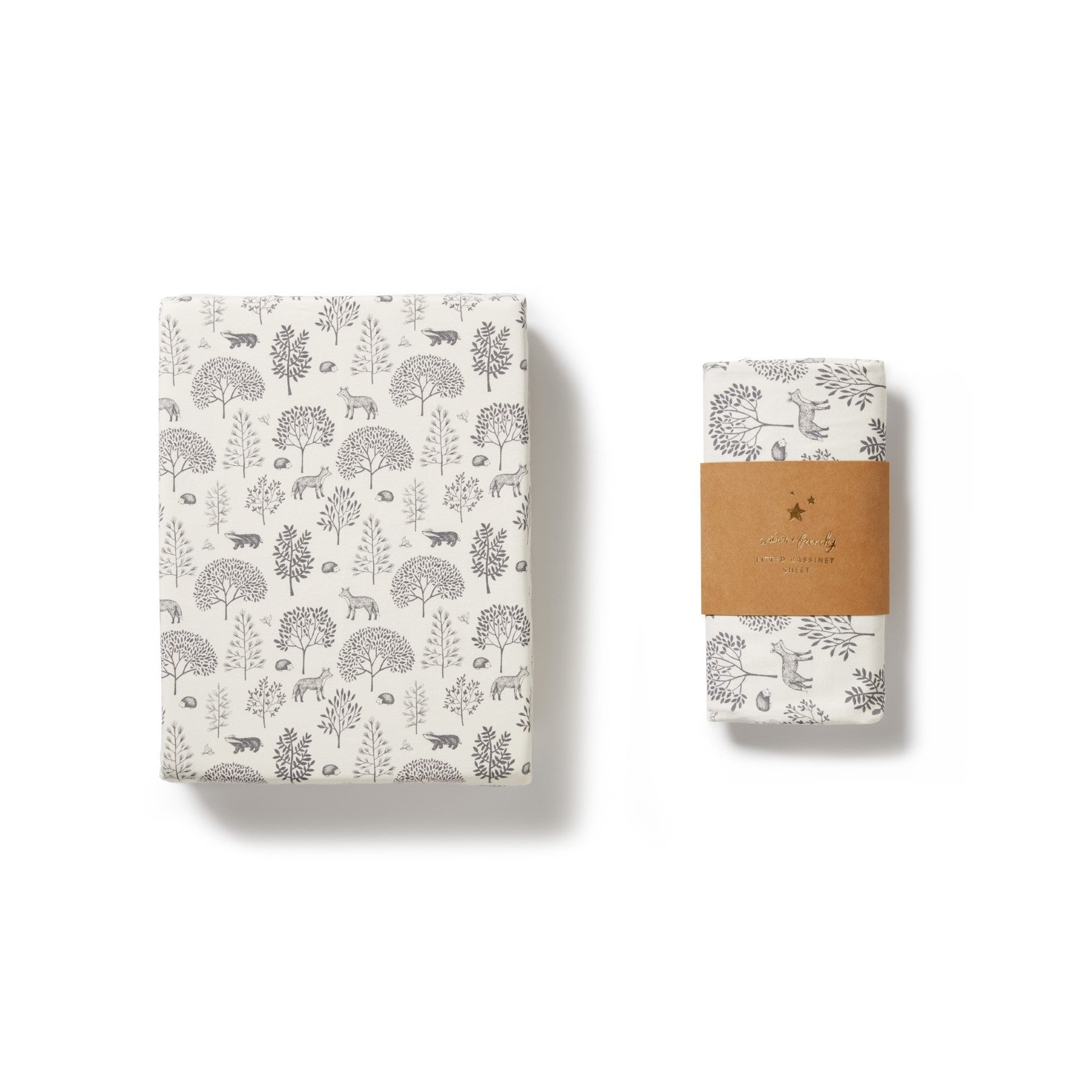 Organic Bassinet Sheet - Woodland