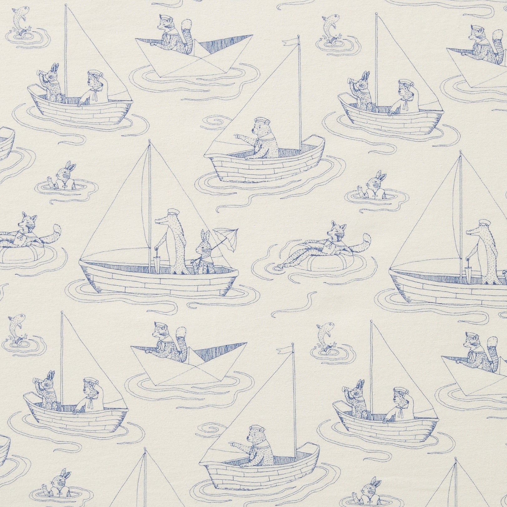Organic Bassinet Sheet - Sail Away