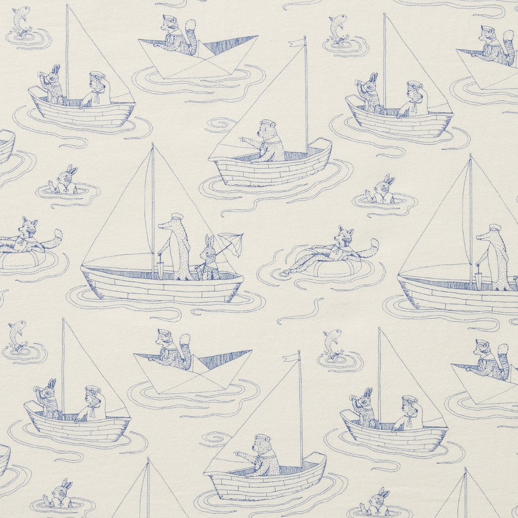 Organic Cot Sheet - Sail Away