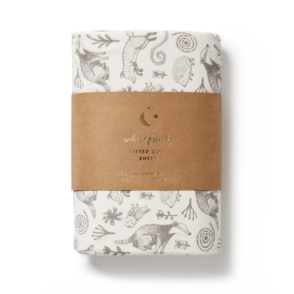 Wilson and Frenchy Organic Bassinet Sheet - Tribal Woods