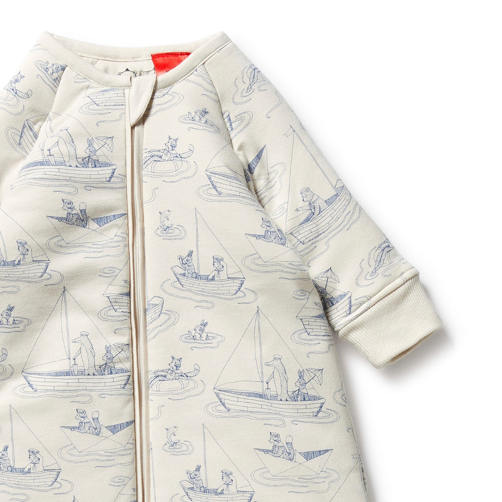 Organic Long Sleeved Sleeping Bag - Sail Away