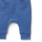 Organic Waffle Overall - Brilliant Blue