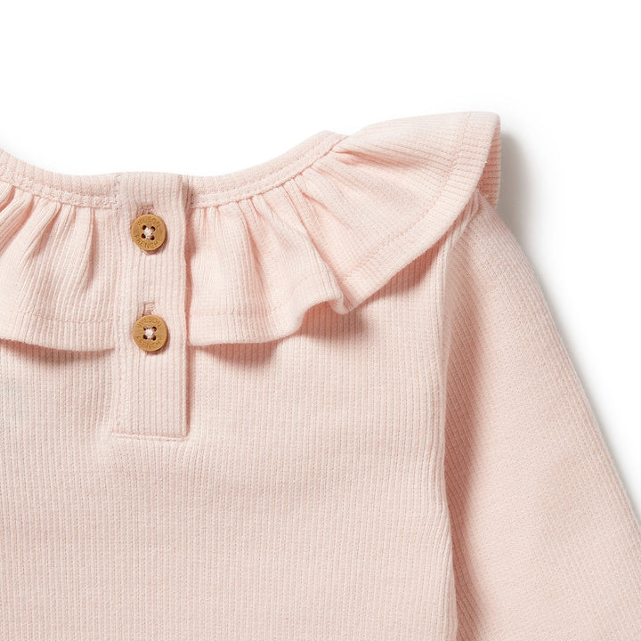 Wilson and Frenchy Organic Ruffle Top - Pink