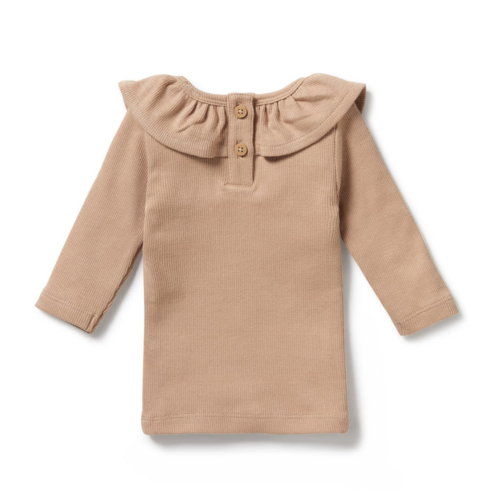 Wilson and Frenchy Organic Ruffle Top - Fawn