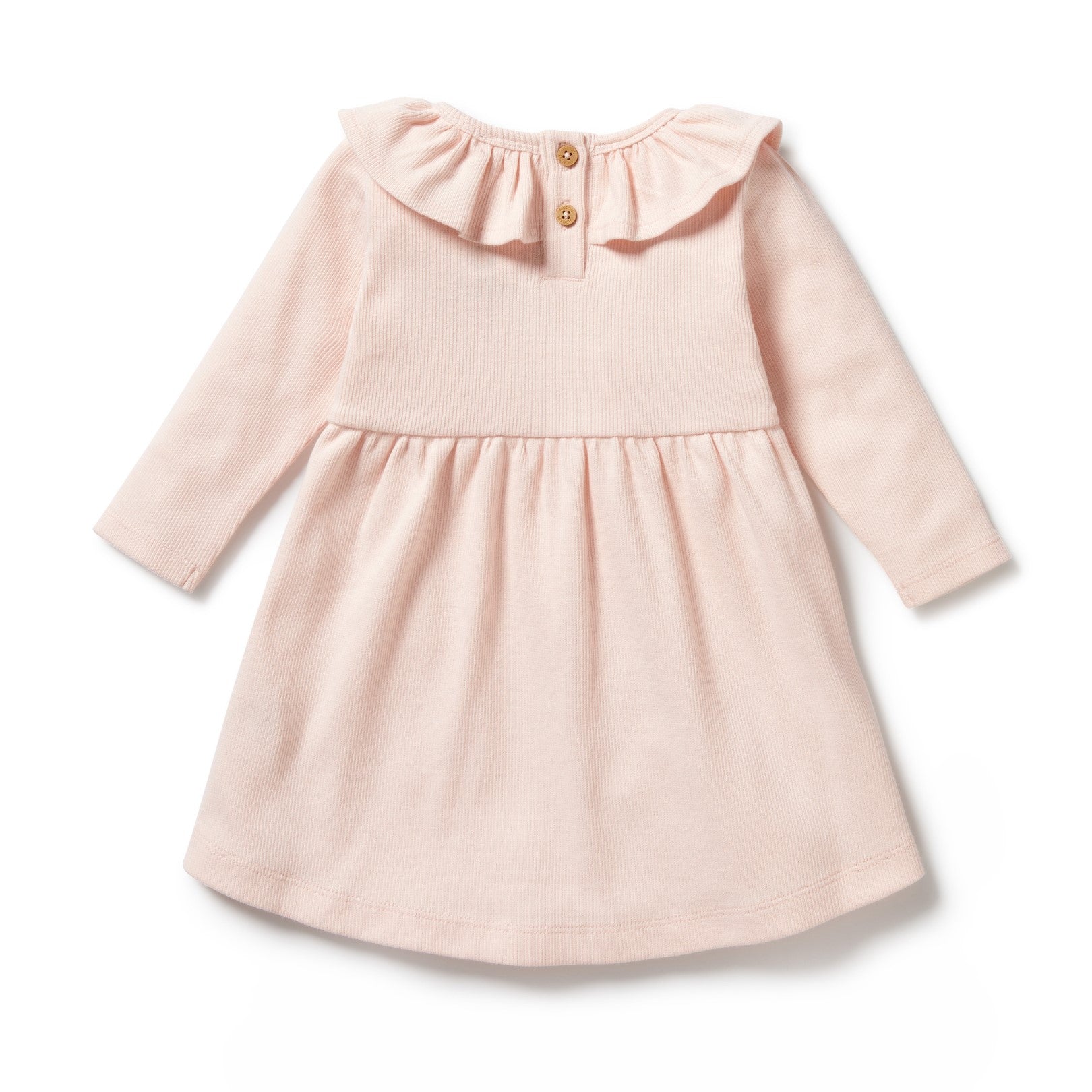 Organic Ruffle Dress - Pink