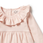 Organic Ruffle Dress - Pink