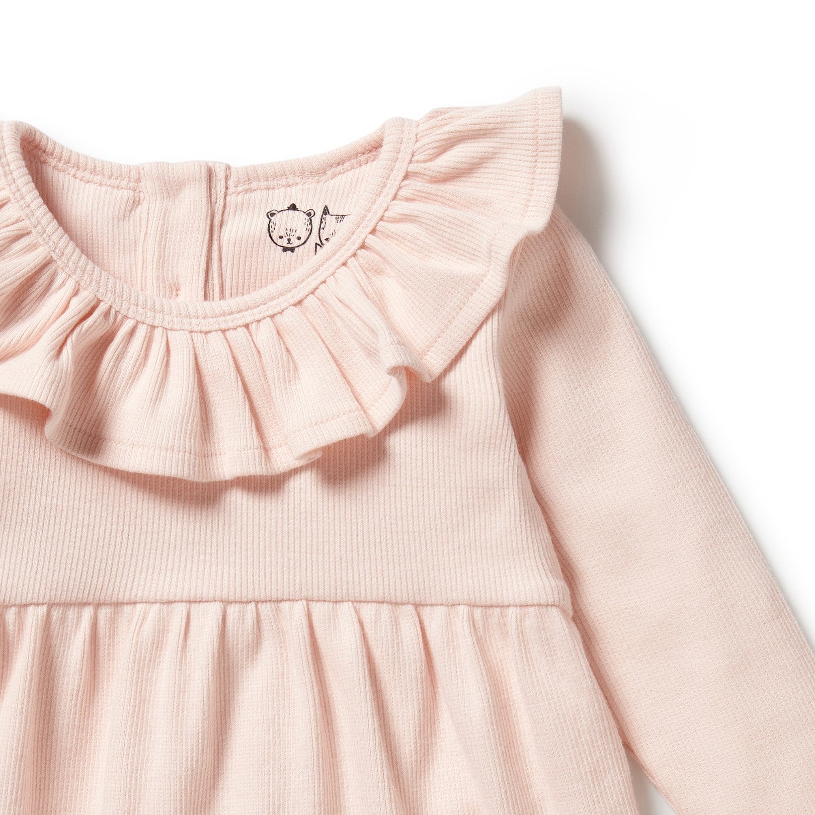 Organic Ruffle Dress - Pink
