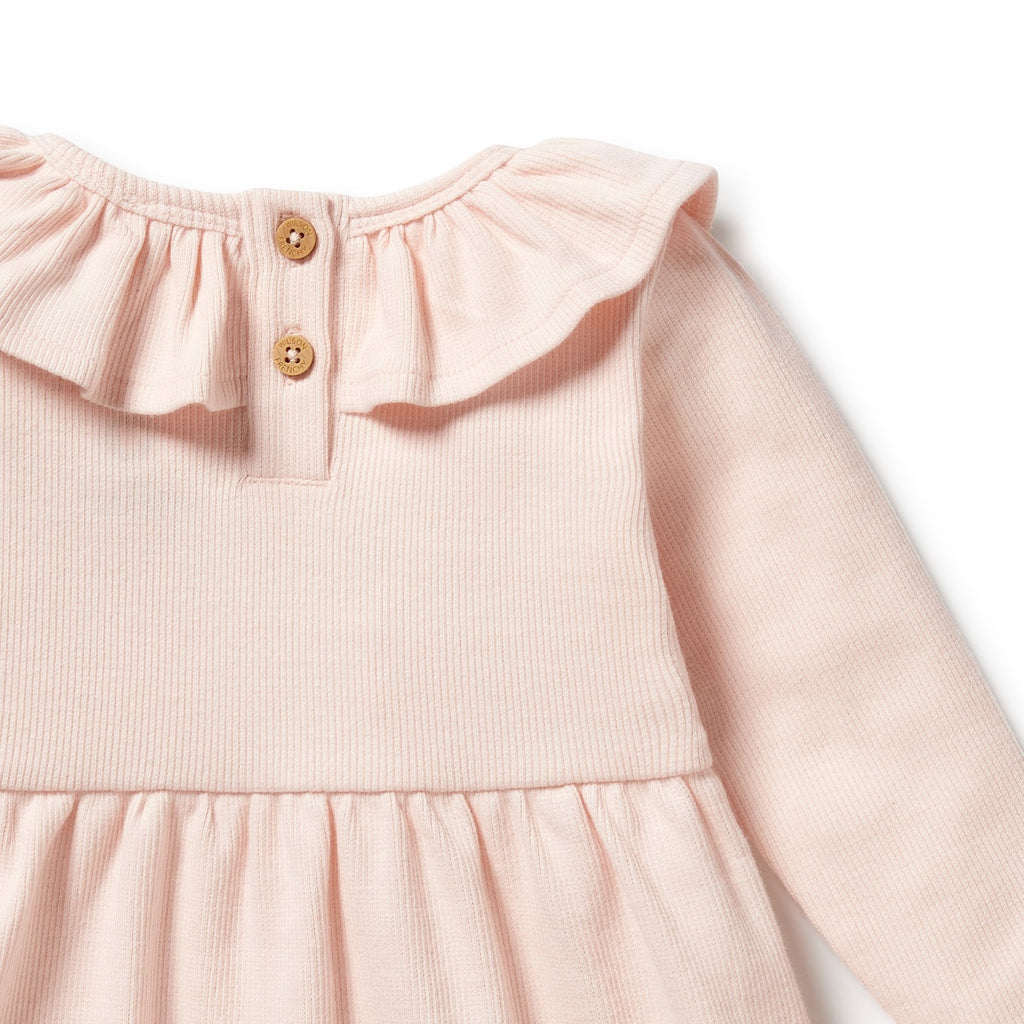 Organic Ruffle Dress - Pink