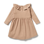 Organic Ruffle Dress - Fawn