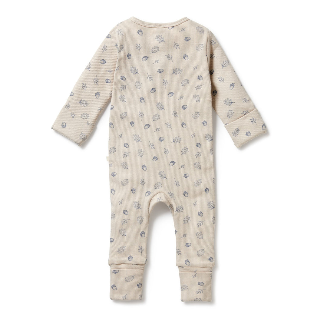 Wilson and Frenchy Organic Zipsuit with Feet - Falling Oak