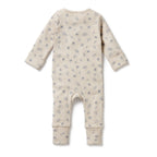 Organic Zipsuit with Feet - Falling Oak