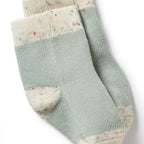 Organic 3 Pack Baby Socks - Mint Green, Cactus, Smoke Blue