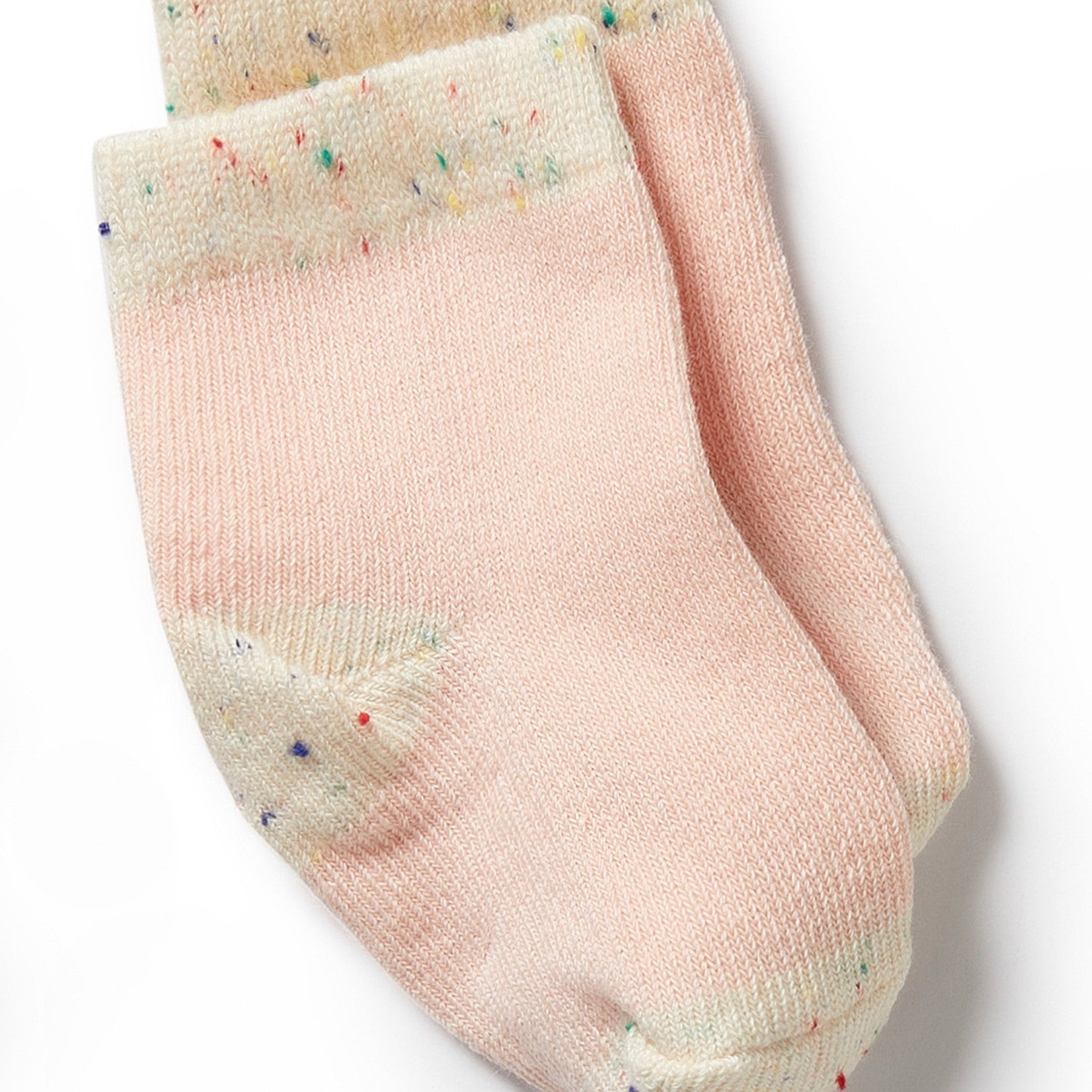 Wilson and Frenchy Organic 3 Pack Baby Socks - Dijon, Pink, Fleck