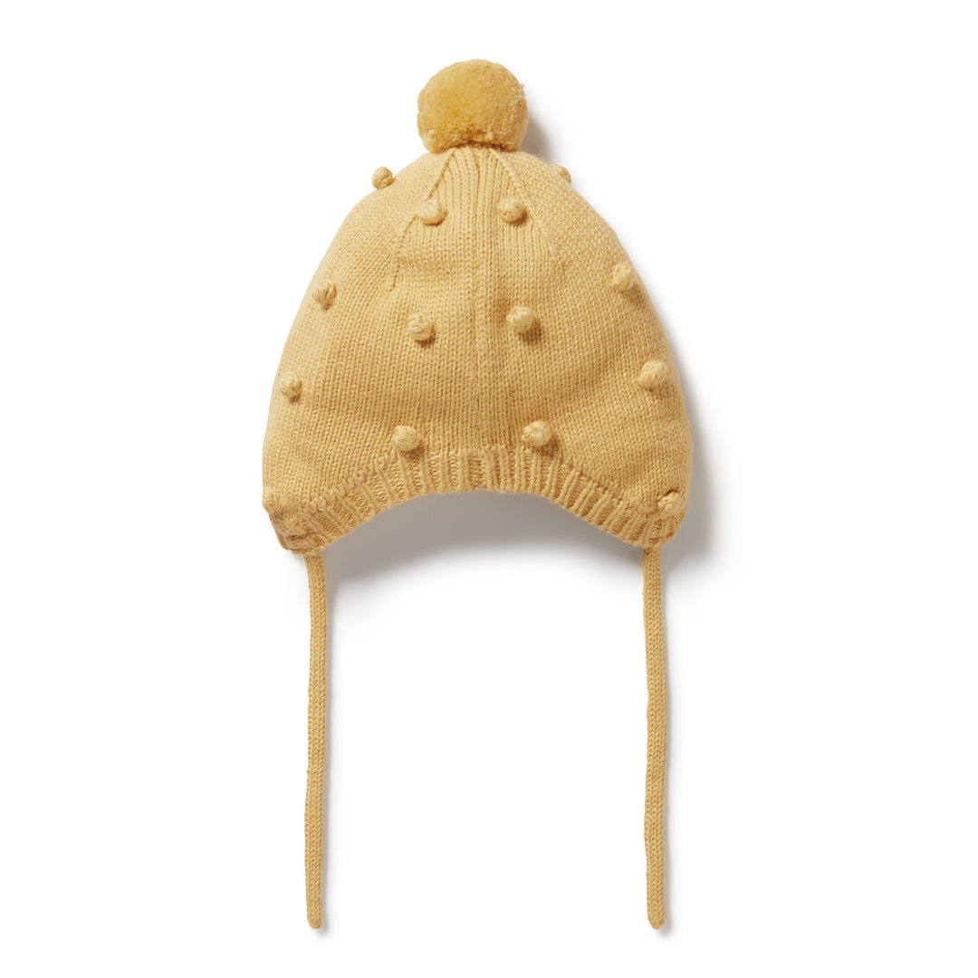 Wilson and Frenchy Knitted Bauble Bonnet - Dijon
