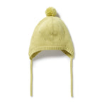 Knitted Pointelle Bonnet - Endive